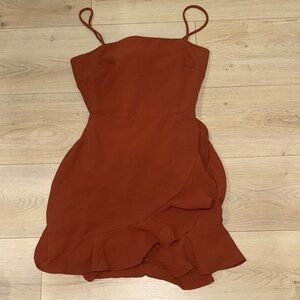Elegant Rust Dress